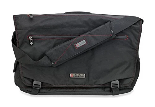 Messenger bag with lockable zippers-Ecbc Trident Laptop Messenger Bag For 14" Laptop, Tsa-Friendly, Black (B7203-10)