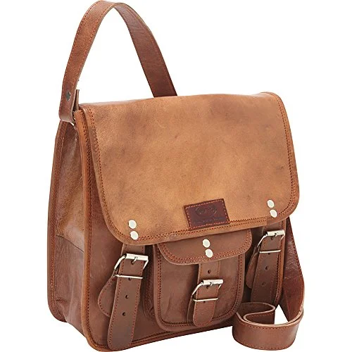 Messenger bag for city style-Genuine Leather Light Brown Cross Body Messenger Bag