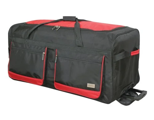 Duffel Bag martial arts-Geoffrey Beene 36 Inch Duffel Wheeler, Black/Red, One Size