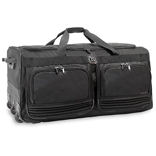 Duffel Bag weather resistant-J World New York Brighton 33 Inch Rolling Duffel, Black