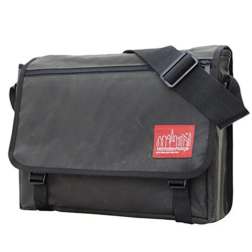 Messenger bag for college students-Manhattan Portage Waxed Canvas Europa Messenger Bag (3.5 X 15 X 11.5 Inches, Olive)