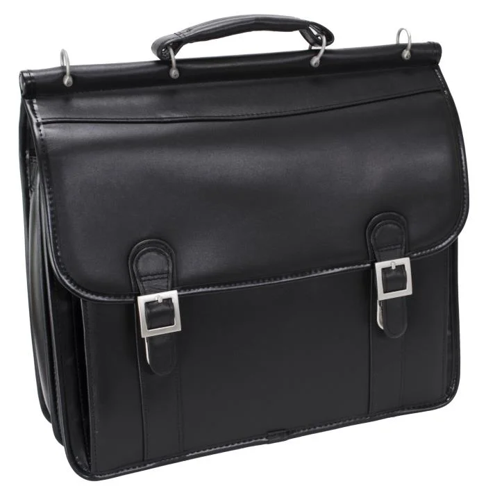 Briefcase with elastic straps-McKlein USAHALSTED