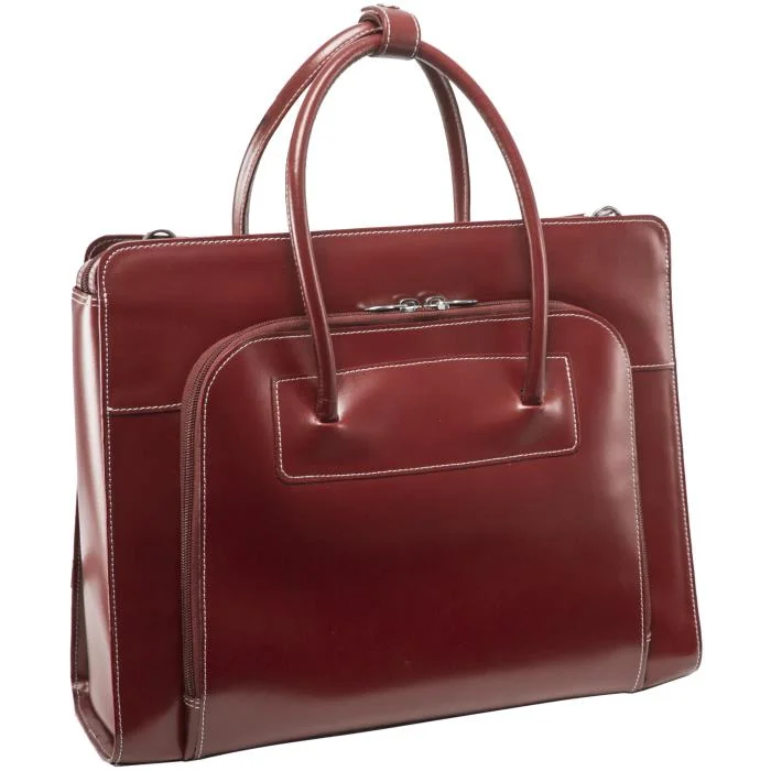 Briefcase with monograms-McKlein USALAKE FOREST*