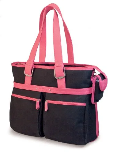 Mobile Edge Komen Eco-Friendly Tote, Black With Pink Trim (Fits 16-Inch Pc/17-Inch Mac)