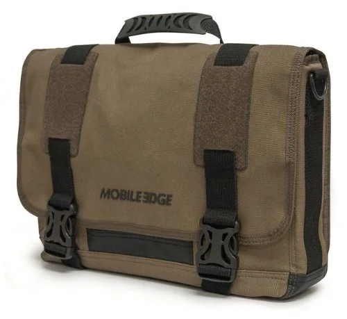 Messenger bag with multiple pockets-Mobile Edge Ultrabook Eco-Friendly Messenger Bag, Olive (Meume9)