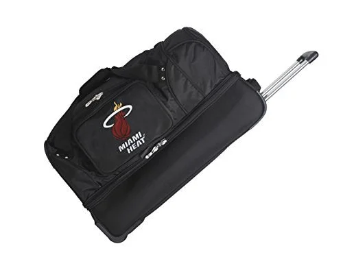 Duffel Bag workshop tools-Nba Miami Heat Rolling Drop-Bottom Duffel