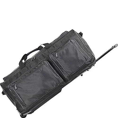 Duffel Bag leather style-Netpack 30" Max Load Ballistic Wheeled Duffel (Black)