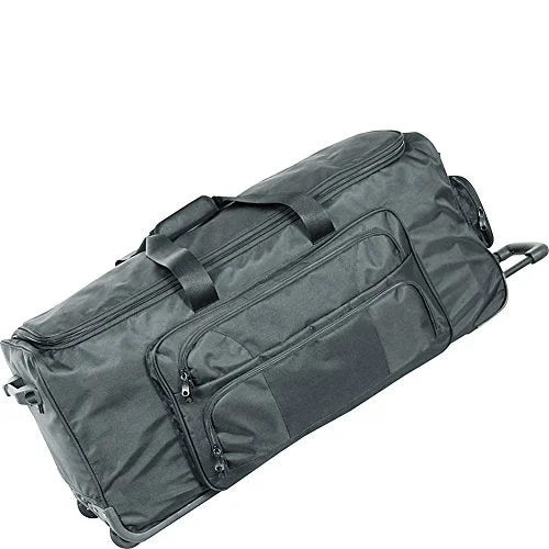 Duffel Bag canvas material-Netpack 30" Ultra Deluxe Wheeled Duffel (Black)