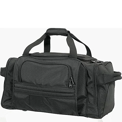 Duffel Bag overhead bin-Netpack Nylon Travel Duffel (Black)