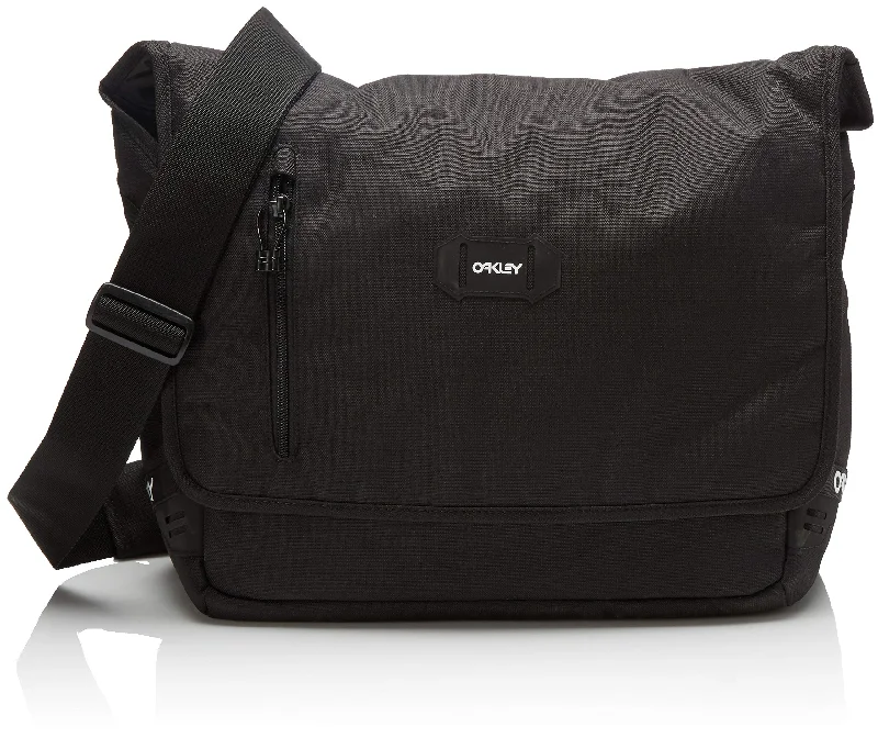 Messenger bag with firm straps-Oakley Men's Street Messenger, blackout, One Size Fits All