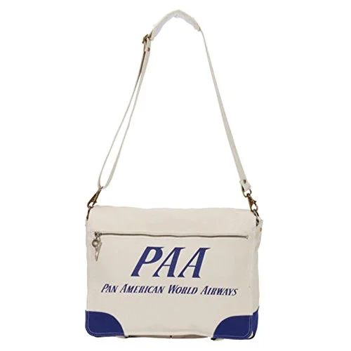 Messenger bag trendy trim-Pan Am Men'S Paa Messenger, Canvas, Large