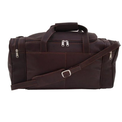 Duffel Bag victory prize-Piel Leather Small Duffel Bag, Chocolate, One Size