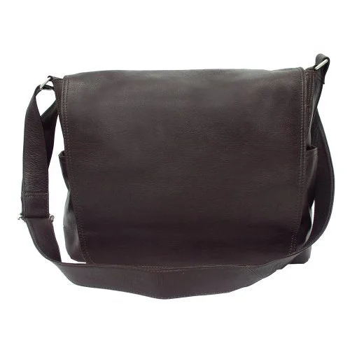 Messenger bag for urban travel-Piel Leather Urban Messenger Bag, Chocolate, One Size