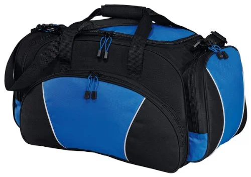 Duffel Bag first aid-Port & Company - Metro Duffel. Bg91 - Black / Royal