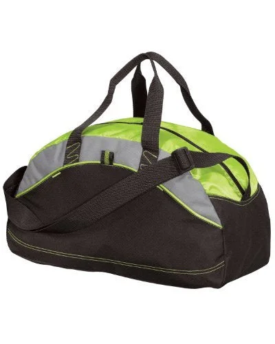 Duffel Bag emergency pack-Port & Company Small Contrast Duffel, Lime, One Size