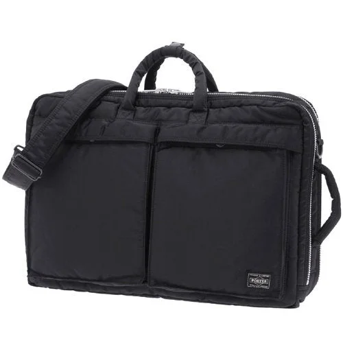 Briefcase with air linings-Porter Tanker / 3Way Briefcase 07460 Black / Yoshida Bag