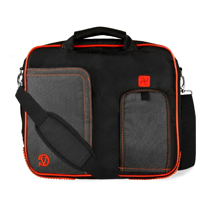 Messenger bag with side zippers-Red Pindar Messenger Bag for HP SlateBook x2, HP Omni 10, HP Slate 10 HD Tablets