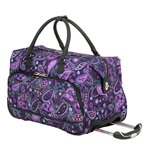 Duffel Bag Iran Persia-Ricardo Beverly Hills Mar Vista 20-Inch 2 Wheel City Rolling Duffel, Purple Paisley