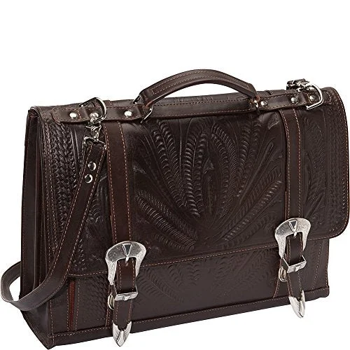 Briefcase for winter commutes-Ropin West Briefcase (Brown)