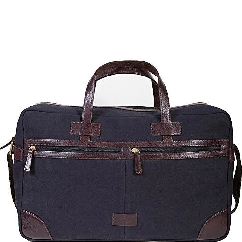 Duffel Bag jungle trek-Scully Cambria Berkeley Travel Duffel Bag (Brown Leather & Midnight Navy