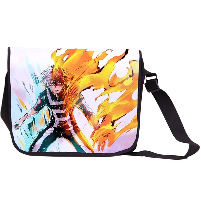 Messenger bag foldable travel-Siawasey Anime My Hero Academia Cosplay Midoriya Izuku Messenger Bag Crossbody Handbag Satchel Backpack Shoulder Bag