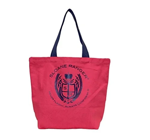 Sloane Ranger Red Crest Canvas Tote Bag