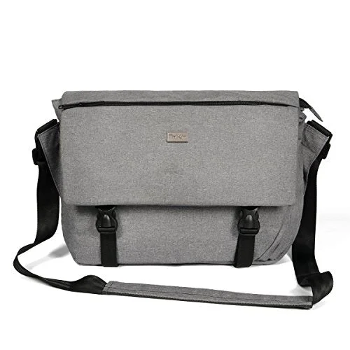 Messenger bag tough fabric-Thikin Classic Sturdy Lightweight Casual Daily 14-Inch Laptop Messenger Bag For Women And Men