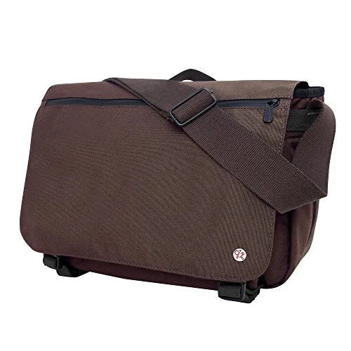 Messenger bag for office gear-Token Whitehall Laptop Messenger Bag Tk-439 Color: Dark Brown