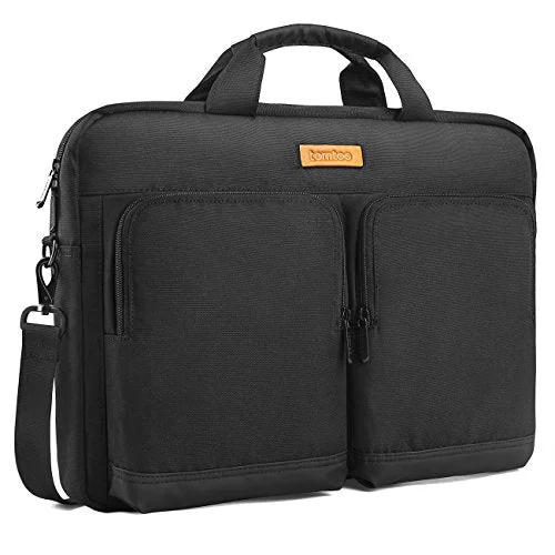 Briefcase with daily kits-Tomtoc 15.6 Inch Laptop Shoulder Bag Laptop Briefcase Messenger Bag Case Sleeve For 15 - 15.6