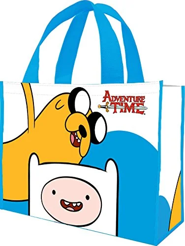 Vandor 13173 14 By 4 By 15-Inch Adventure Time Recycled Shopper Tote Bag, Large, Multicolored