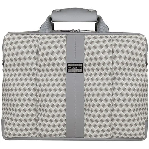 Messenger bag trendy leather-Vangoddy Argyle Gray Laptop Messenger Bag For Acer Chromebook / Aspire / Travelmate