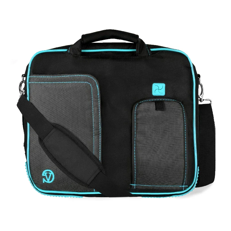 Messenger bag with padded grip-VanGoddy Pindar Messenger Carrying Bag for HP Pro Tablet 610 G1 10.1 inch, HP Pro Slate 10 EE G1 10.1 inch, HP Pro Tablet 10 EE G1 10.1 inch Tablets (Aqua)