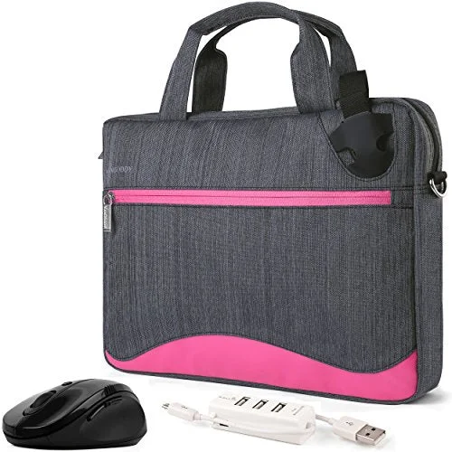 Messenger bag with cushioned handles-Vangoddy Wave Slim Magenta Anti Theft Messenger Bag For Dell Alienware / Chromebook / Latitude /