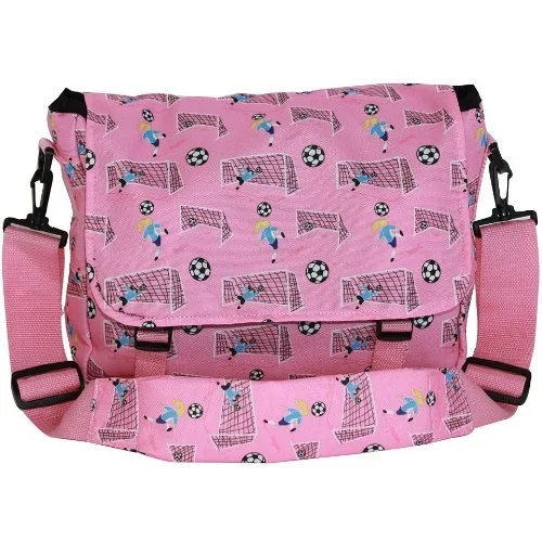 Messenger bag with side storage-Wildkin 27030 Girl Soccer Messenger Bag