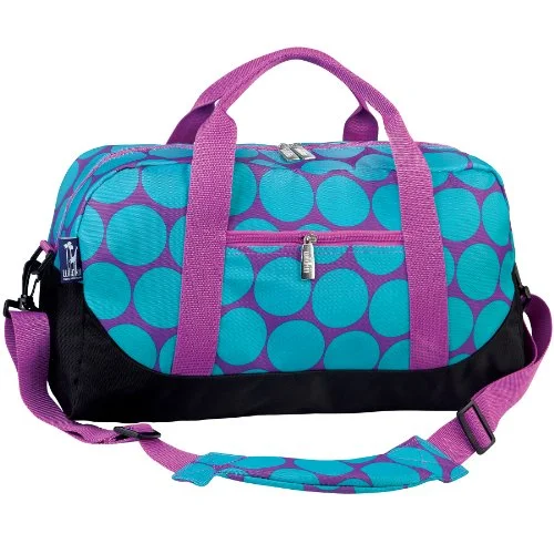 Duffel Bag Nepal peak-Wildkin Big Dots Aqua Overnighter Duffel Bag